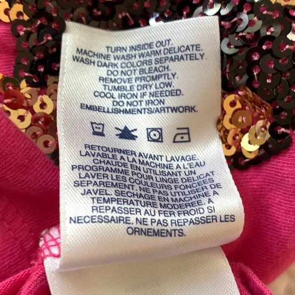 LANDS' END Girl's Sequin Chihuahua T-Shirt, Bright Pink, Size: S (7-8) - Picture 5 of 5